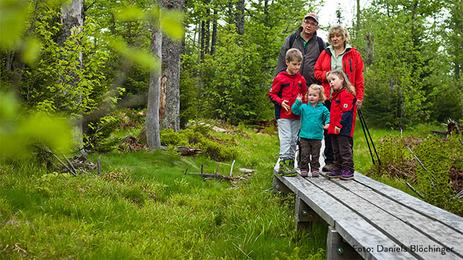 There are several family hiking trails in the national park.